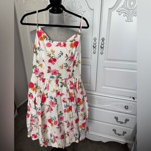 Gal Meets Glam Pink and Green Floral Dress